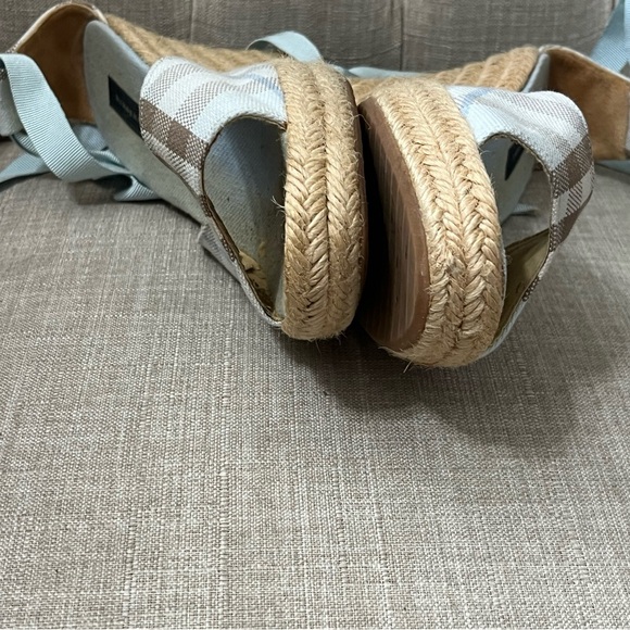 BURBERRY Nova Check Espadrille Wedges - Picture 8 of 9